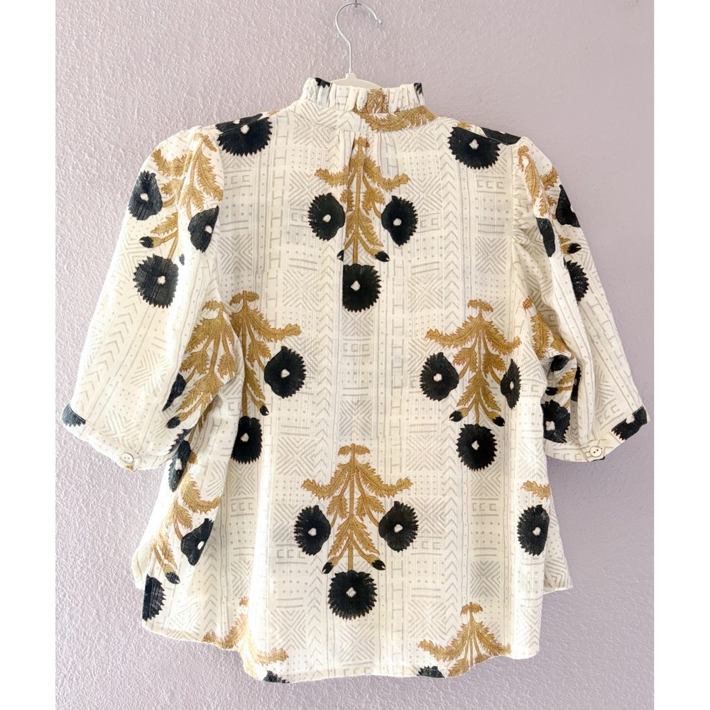 Alix Of Bohemia Winnie Noir Triple Bloom Shirt Boho Cottagecore Size Small - Picture 5 of 5
